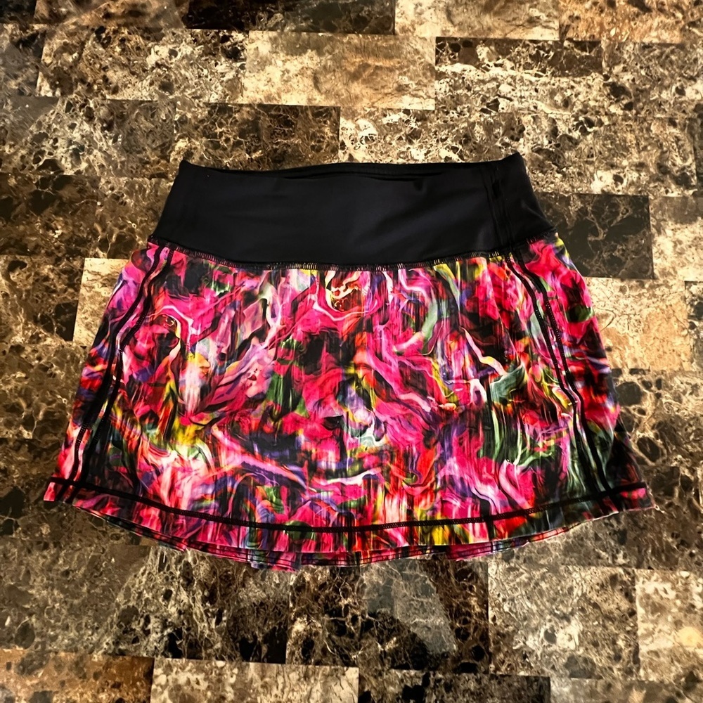 LULULEMON PACE RIVAL VIBRANT MULTICOLOR SKIRT/SKORT SIZE 6 - Picture 8 of 11